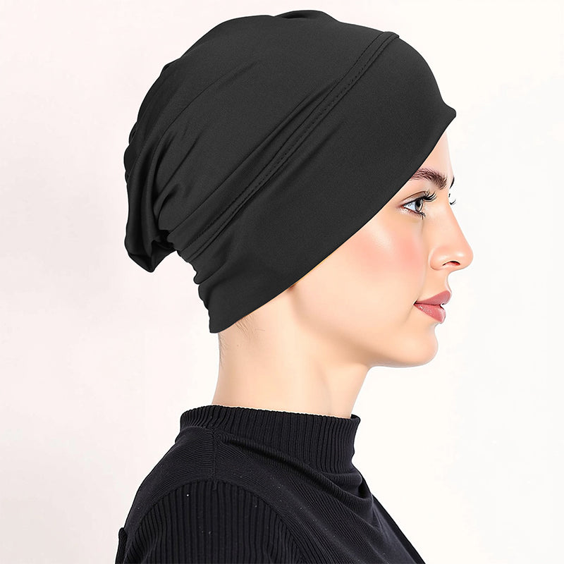👒 2 zum Preis von 1!🌸 Weiche, dehnbare Turban-Mütze – aus seidenweichem Stoff & rutschfest – kaschiert dünnes Haar – vielseitig als Unterkopfbedeckung einsetzbar 🧣
