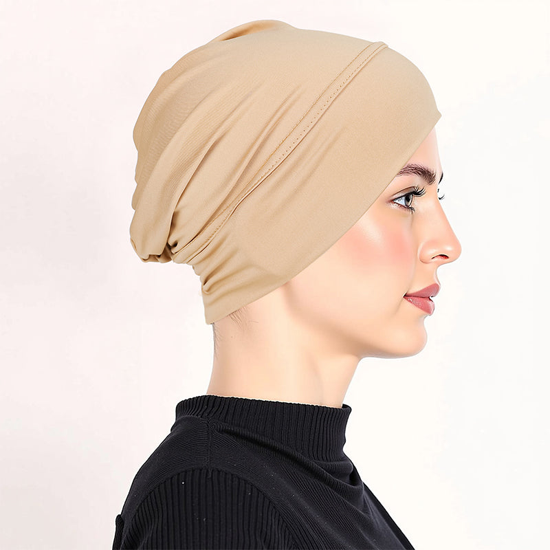 👒 2 zum Preis von 1!🌸 Weiche, dehnbare Turban-Mütze – aus seidenweichem Stoff & rutschfest – kaschiert dünnes Haar – vielseitig als Unterkopfbedeckung einsetzbar 🧣