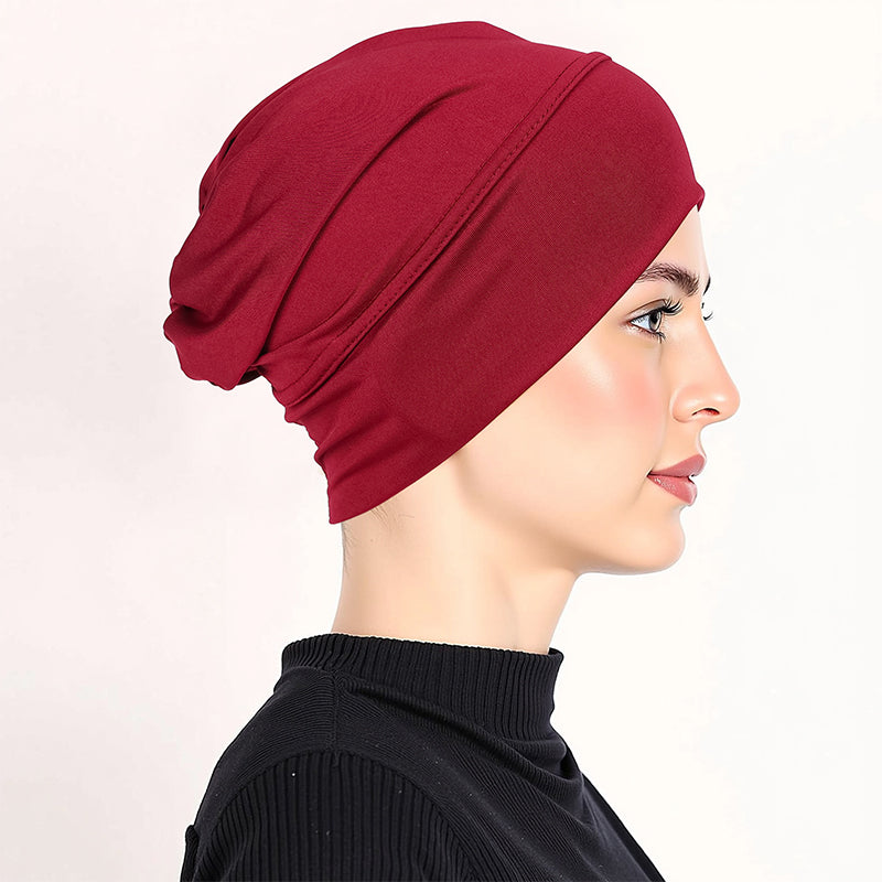 👒 2 zum Preis von 1!🌸 Weiche, dehnbare Turban-Mütze – aus seidenweichem Stoff & rutschfest – kaschiert dünnes Haar – vielseitig als Unterkopfbedeckung einsetzbar 🧣