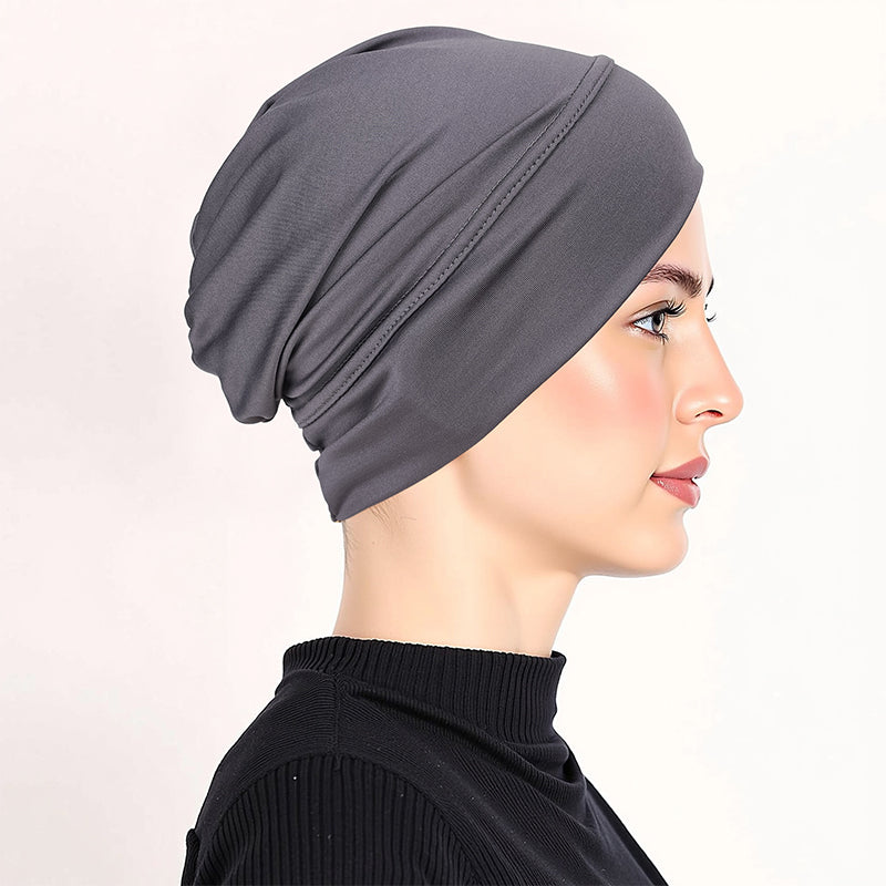 👒 2 zum Preis von 1!🌸 Weiche, dehnbare Turban-Mütze – aus seidenweichem Stoff & rutschfest – kaschiert dünnes Haar – vielseitig als Unterkopfbedeckung einsetzbar 🧣