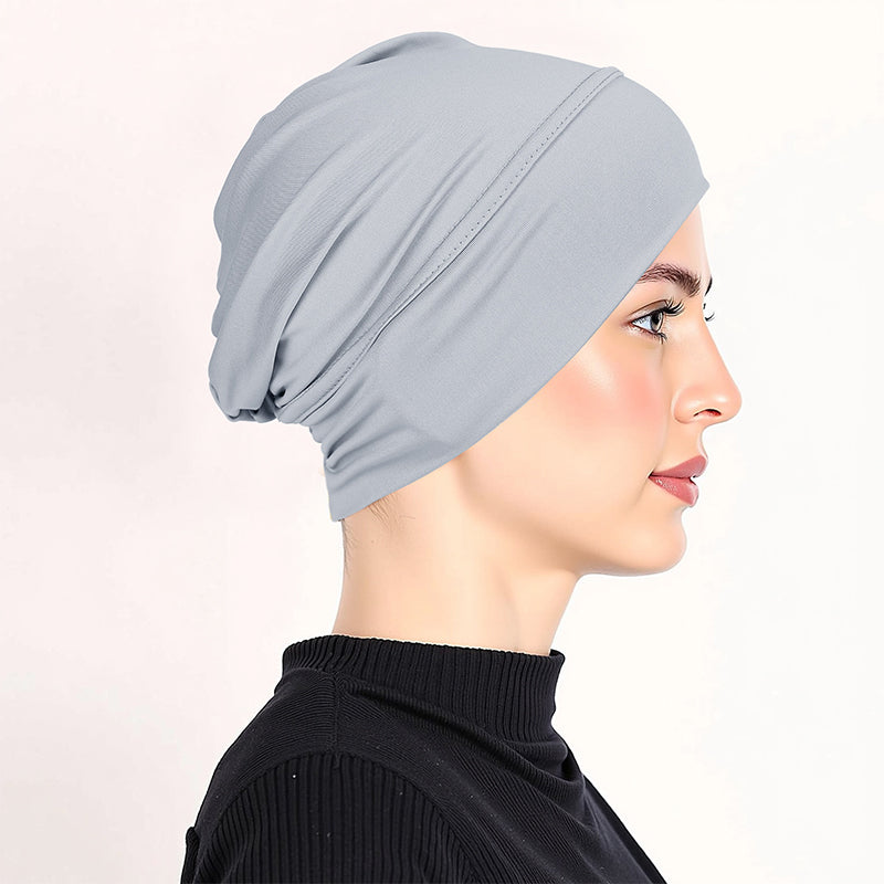 👒 2 zum Preis von 1!🌸 Weiche, dehnbare Turban-Mütze – aus seidenweichem Stoff & rutschfest – kaschiert dünnes Haar – vielseitig als Unterkopfbedeckung einsetzbar 🧣