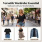 👕✨ 50% RABATT! Damen Oberteil mit halben Ärmeln, V-Ausschnitt und Patchwork-Saum – Leicht, lässig & perfekt für den Sommer 🌸