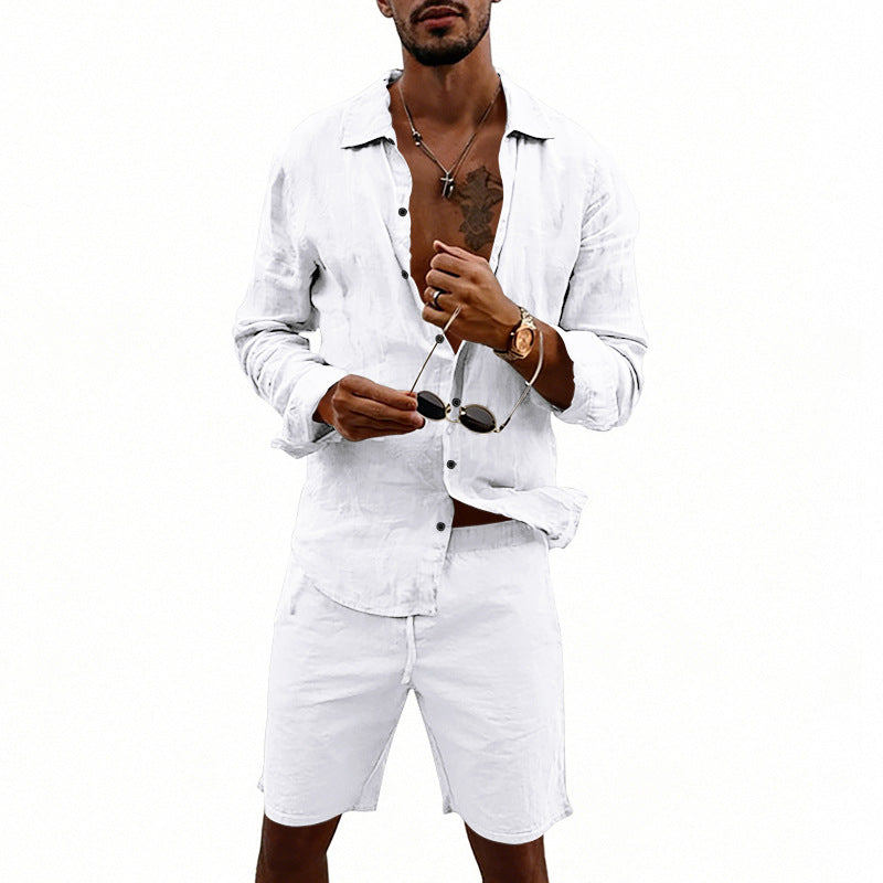 👔☀️ 50% RABATT! Herren-Leinenhemd & Shorts Set – Lässig, sommerlich & luftig – Ideal für warme Tage oder den Urlaub – bequem & stilvoll 🩳🌿✨