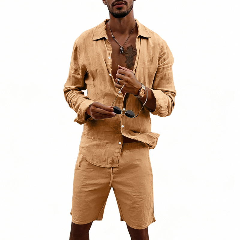 👔☀️ 50% RABATT! Herren-Leinenhemd & Shorts Set – Lässig, sommerlich & luftig – Ideal für warme Tage oder den Urlaub – bequem & stilvoll 🩳🌿✨