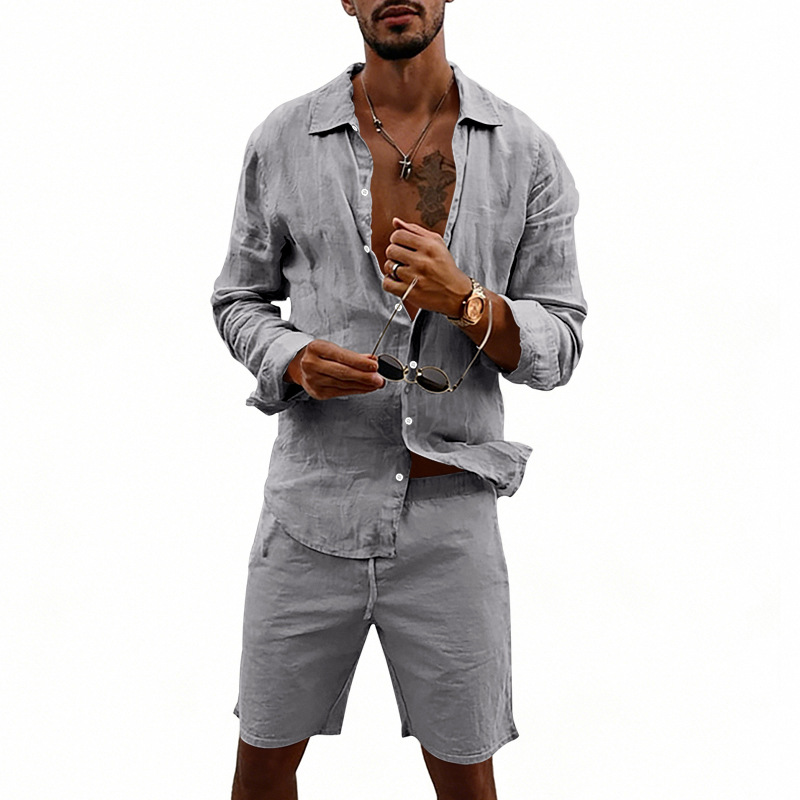 👔☀️ 50% RABATT! Herren-Leinenhemd & Shorts Set – Lässig, sommerlich & luftig – Ideal für warme Tage oder den Urlaub – bequem & stilvoll 🩳🌿✨