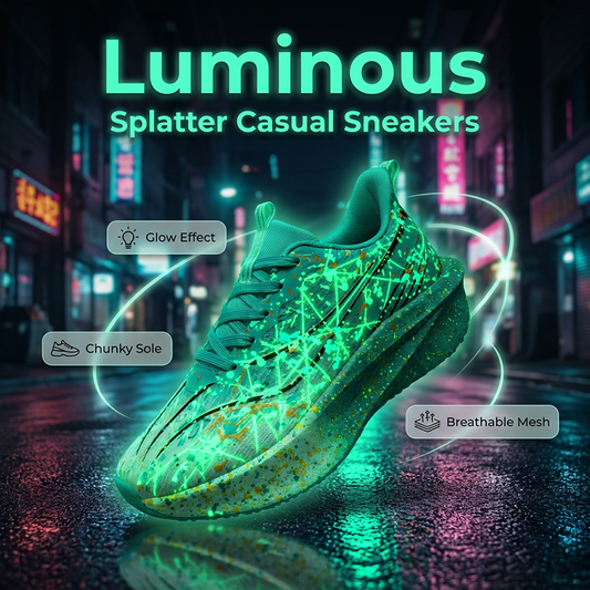 Lichtempfindliche Sneaker mit Spritzmuster