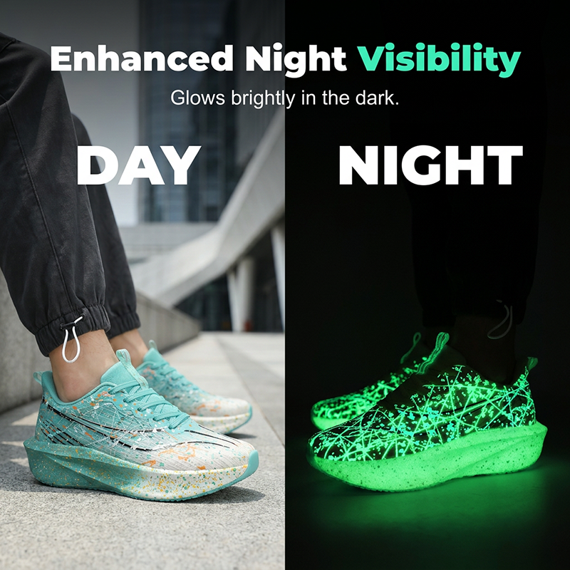 Lichtempfindliche Sneaker mit Spritzmuster
