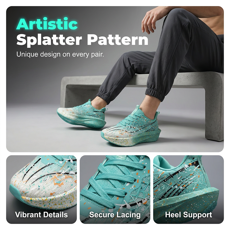 Lichtempfindliche Sneaker mit Spritzmuster