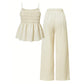 📢📢 50% RABATT! ⏰ Women's Casual Cami Top & Wide-Leg Pants Set – lässiger Zweiteiler für warme Tage. 🔥🌸
