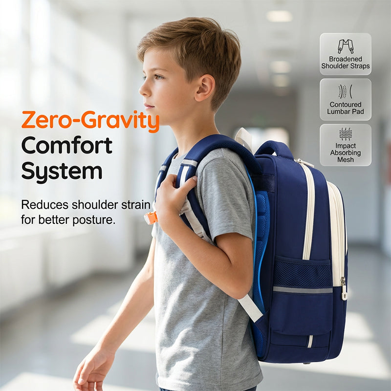 Ergonomischer, rückenschonender Schulrucksack für Kinder