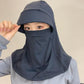 Atmungsaktive Vollgesichts-Sonnenmaske mit Öffnung für den Pferdeschwanz