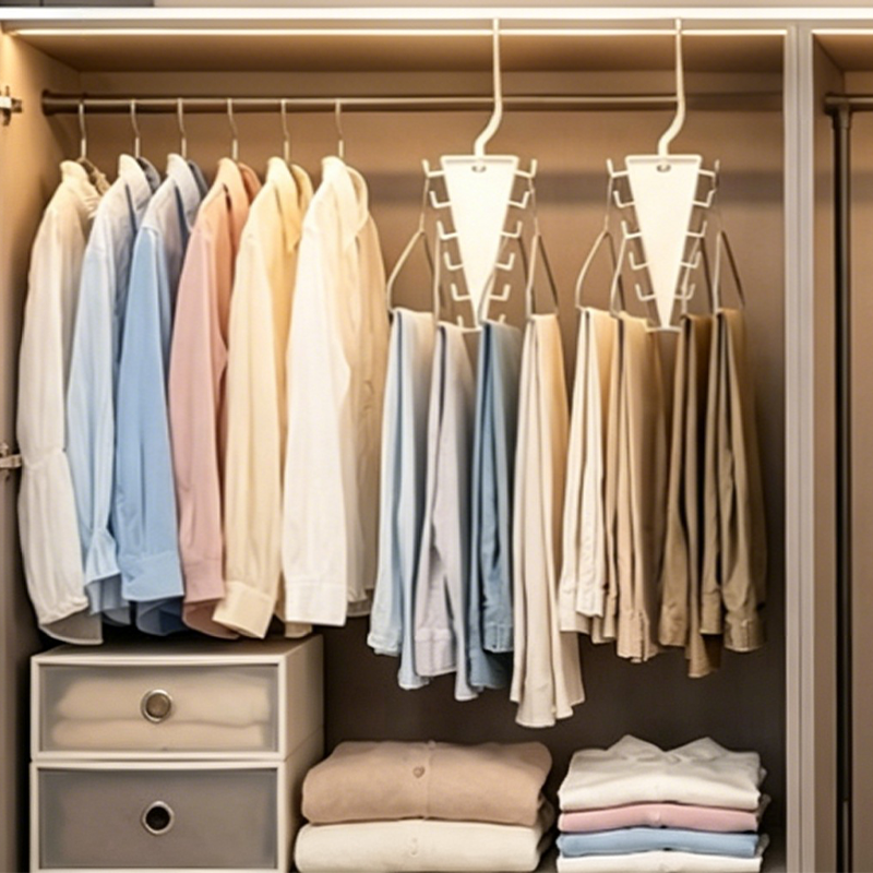 🔥 Alles kaufen & mehr sparen 🎁 1 kaufen, 3 Stück 🛒Multifunktionaler dreieckiger Kleiderschrank-Organizer