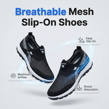 Atmungsaktive Slip-On-Wanderschuhe für Herren aus Mesh