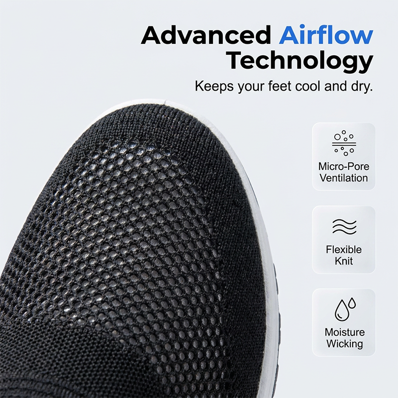 Atmungsaktive Slip-On-Wanderschuhe für Herren aus Mesh