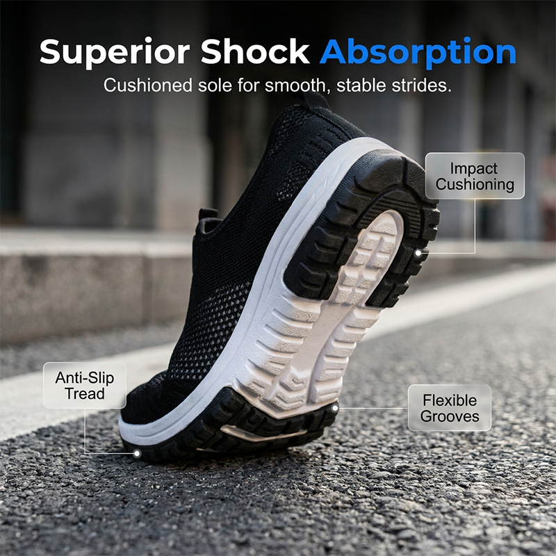 Atmungsaktive Slip-On-Wanderschuhe für Herren aus Mesh