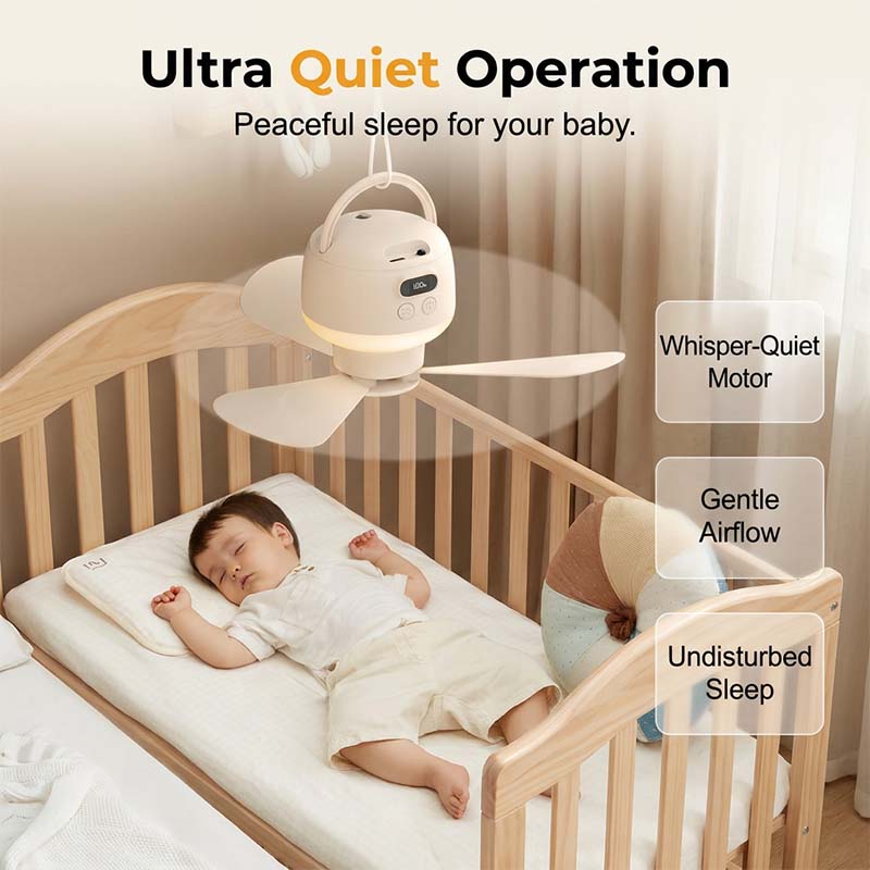💡Tragbarer USB-Deckenventilator mit LED-Beleuchtung