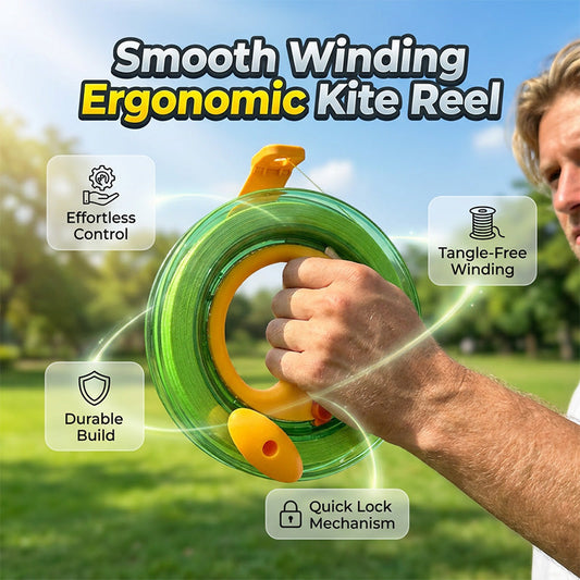 Ergonomischer Kite-Leinenwickler mit Arretierung