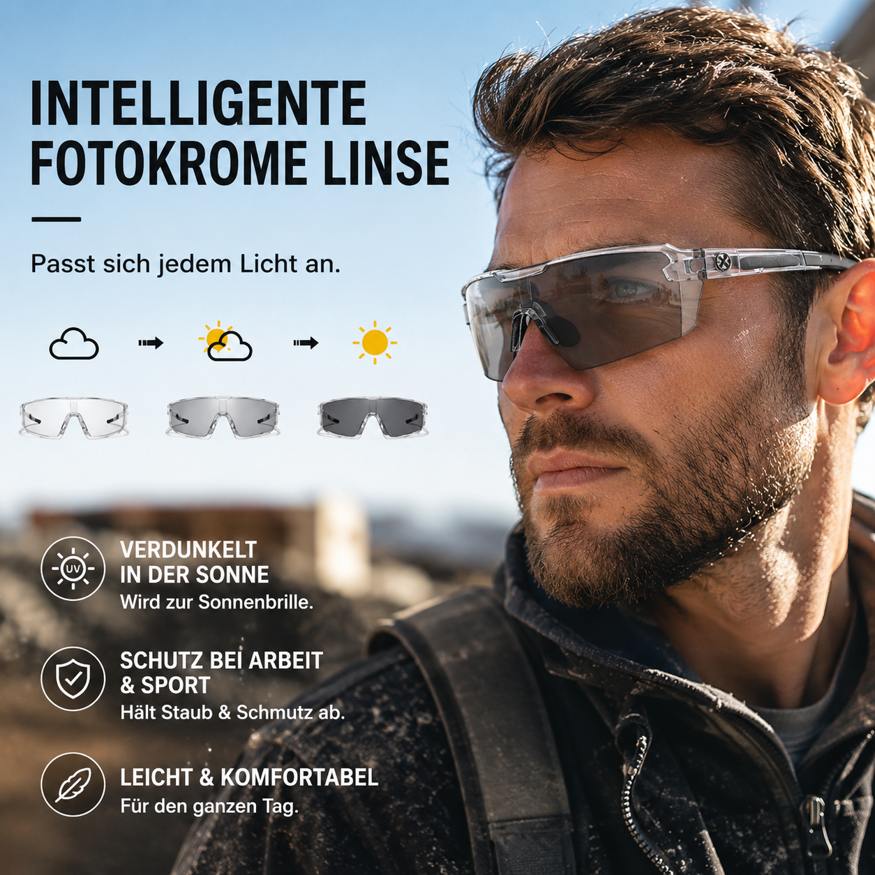 🏍️🕶️ 50% RABATT! Stilvolle Motorrad-Schutzbrille für Tag & Nacht – UV400, polarisierend & gelber Nachtlinse – Perfekter Sitz unter dem Helm ✨