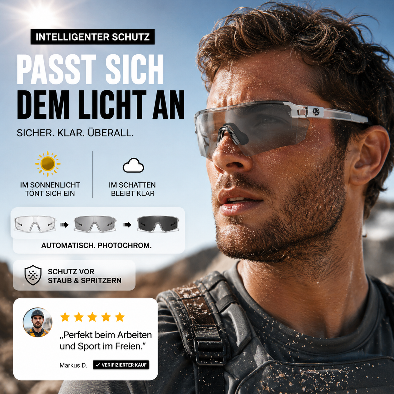 🏍️🕶️ 50% RABATT! Stilvolle Motorrad-Schutzbrille für Tag & Nacht – UV400, polarisierend & gelber Nachtlinse – Perfekter Sitz unter dem Helm ✨