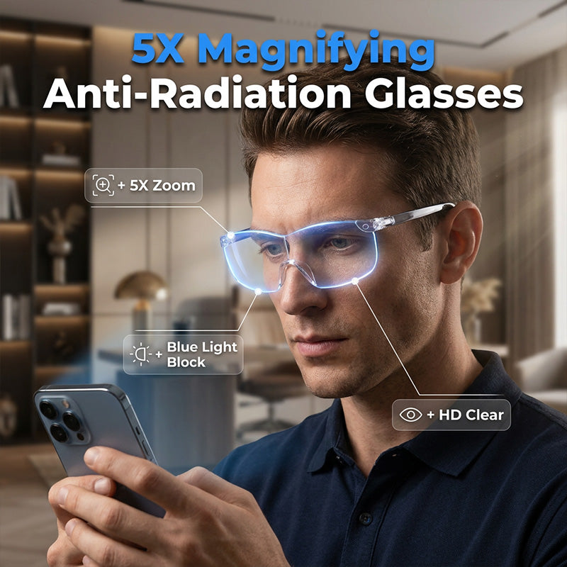 Brille gegen Strahlung bei Alterssichtigkeit