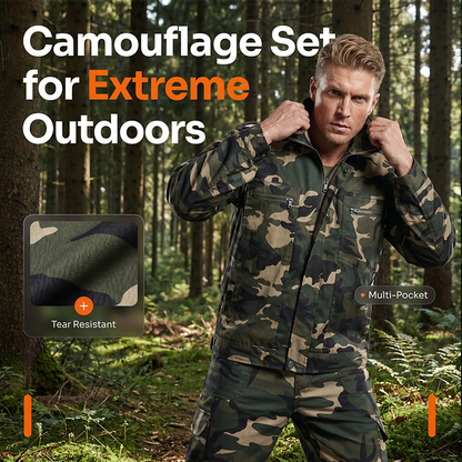 Robustes Camouflage-Set aus Jacke und Hose für Herren