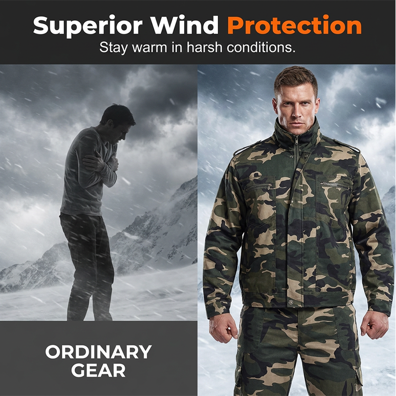 Robustes Camouflage-Set aus Jacke und Hose für Herren