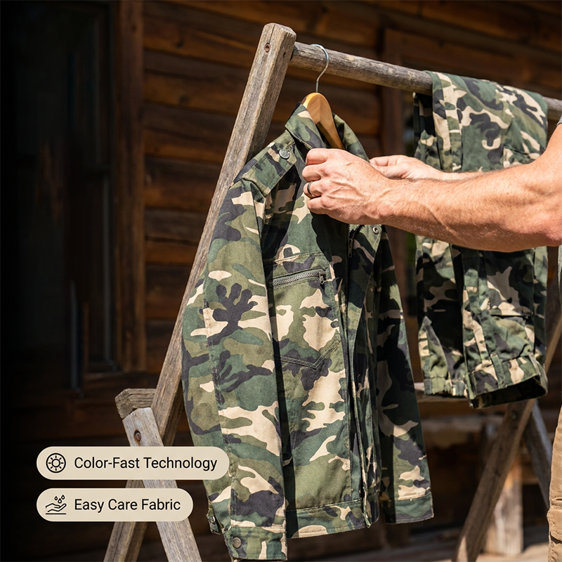 Robustes Camouflage-Set aus Jacke und Hose für Herren
