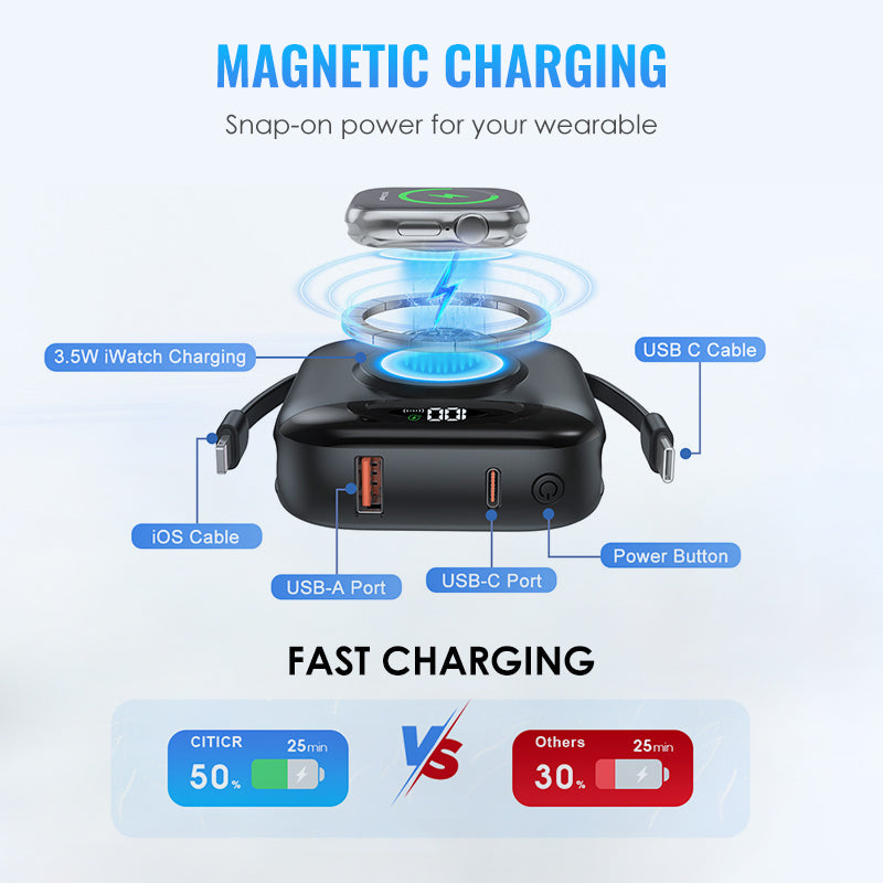 Tragbare magnetische Schnelllade-Powerbank