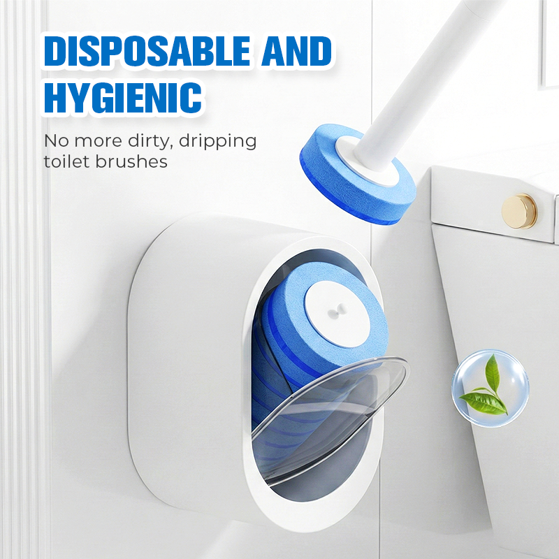 🚽 50% RABATT! 🧹 Kontaktlose Einweg-WC-Bürste – Hygienische Reinigungsköpfe, knopfgesteuerter Auswurf & magnetischer Halter – Weiß & Grau – Keimfrei & praktisch ✨