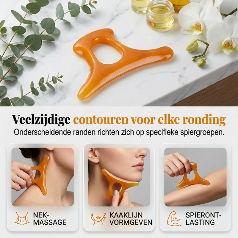 Gua-Sha-Platte für vollständige Körperkonturen