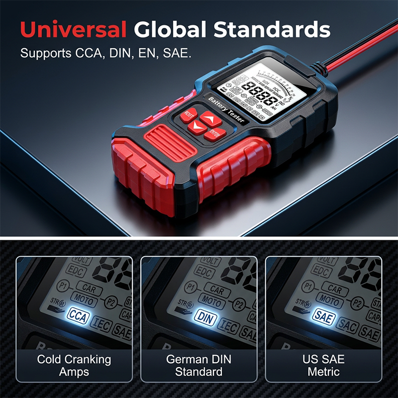 Autobatterie-Tester – Professioneller digitaler LCD-Batterieanalysator