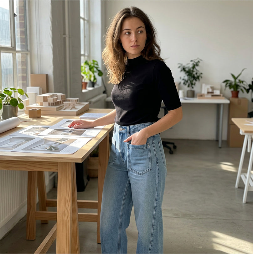 👖 50% RABATT! Damen Weitbein-Jeans – mit großen Patch-Taschen, bequemer Schnitt, vielseitig kombinierbar – für Alltag & Freizeit. 💨🌸