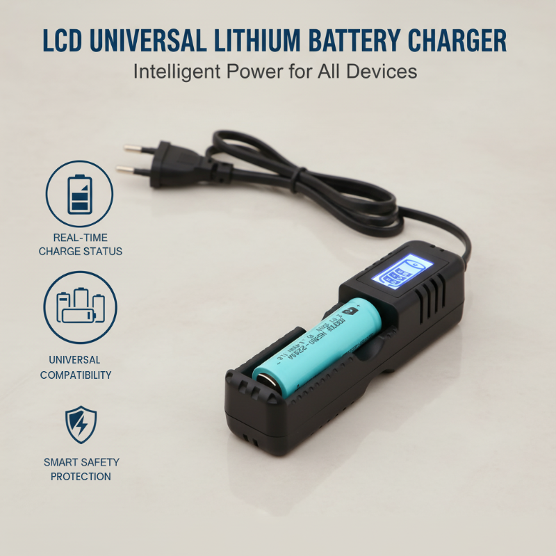 Universelles LCD-Lithiumbatterieladegerät