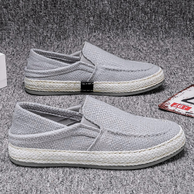 Herren Freizeitschuhe aus Leinen – Leichte Sommer Slip-on Loafers
