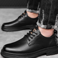 Retro-Schnürschuhe aus Leder für Herren
