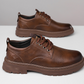 Retro-Schnürschuhe aus Leder für Herren