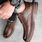 Retro-Schnürschuhe aus Leder für Herren