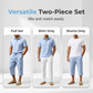 👕☀️Herren Sommer Leinen-Set – Lockeres Hemd & Cargo-Shorts Zweiteiliges Outfit