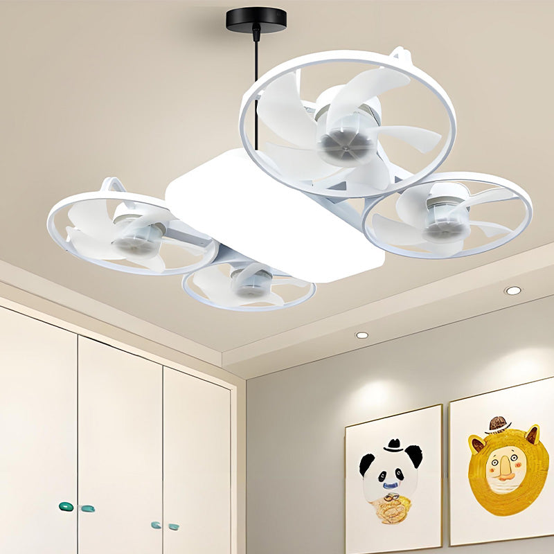 3-stufige E27 Drohnen-Deckenventilator-Leuchte mit Fernbedienung