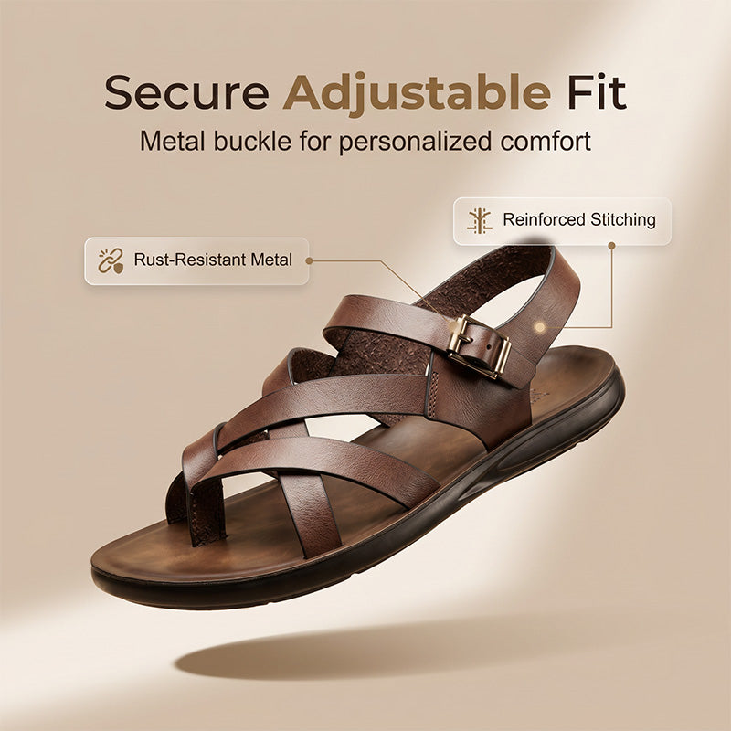 ⏰ 50% RABATT! 👞 Herren Römersandalen Sommer lässig – Weiche Sohle, atmungsaktiv & rutschfest – Ideal für Strand & Freizeit 🌊