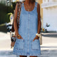Damen Lässiges Denim-Trägerkleid
