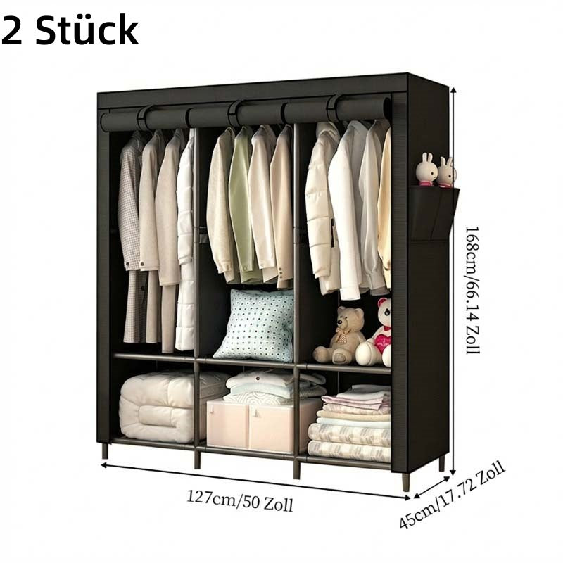 👔 50% RABATT! 🏠 Kleiderschrank aus Vliesstoff – Einfache Montage, leicht & vielseitig – Perfekt für zusätzlichen Stauraum in jedem Raum ✨