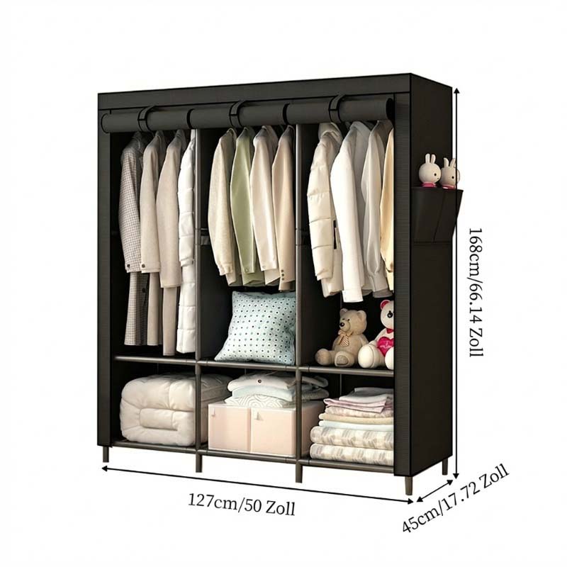 👔 50% RABATT! 🏠 Kleiderschrank aus Vliesstoff – Einfache Montage, leicht & vielseitig – Perfekt für zusätzlichen Stauraum in jedem Raum ✨