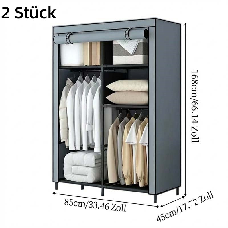 👔 50% RABATT! 🏠 Kleiderschrank aus Vliesstoff – Einfache Montage, leicht & vielseitig – Perfekt für zusätzlichen Stauraum in jedem Raum ✨