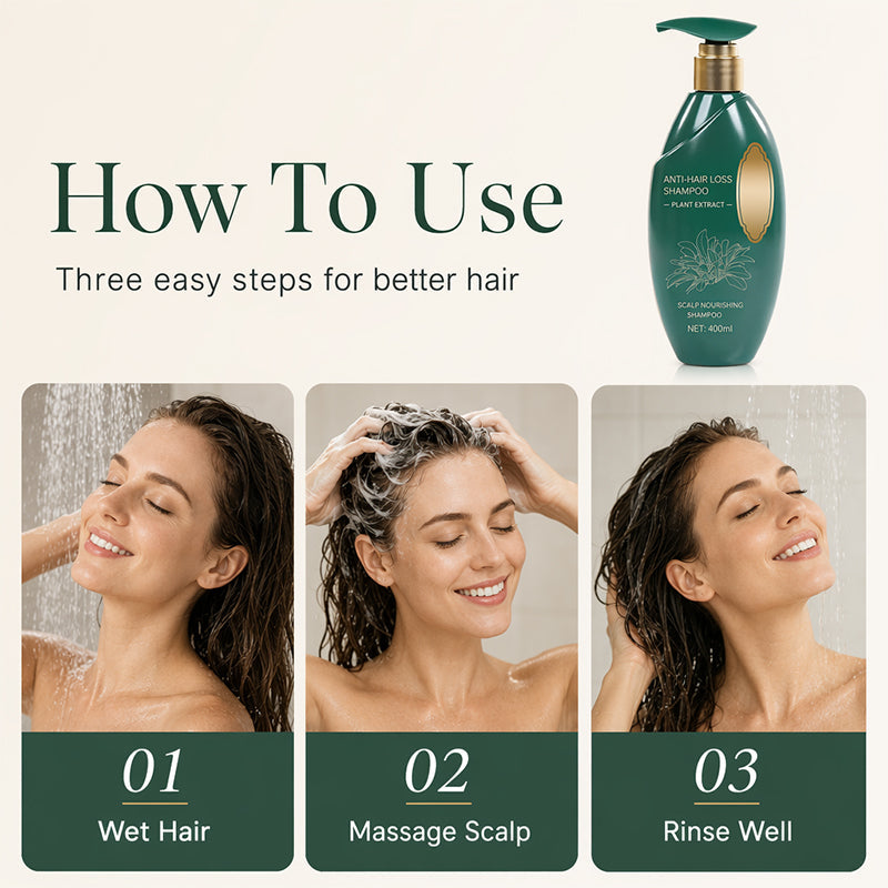 Natürliches Pflanzenextrakt Stärkendes Shampoo