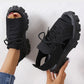 Damen Dicksohlige Gestrickte Sport-Sandalen