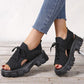 Damen Dicksohlige Gestrickte Sport-Sandalen