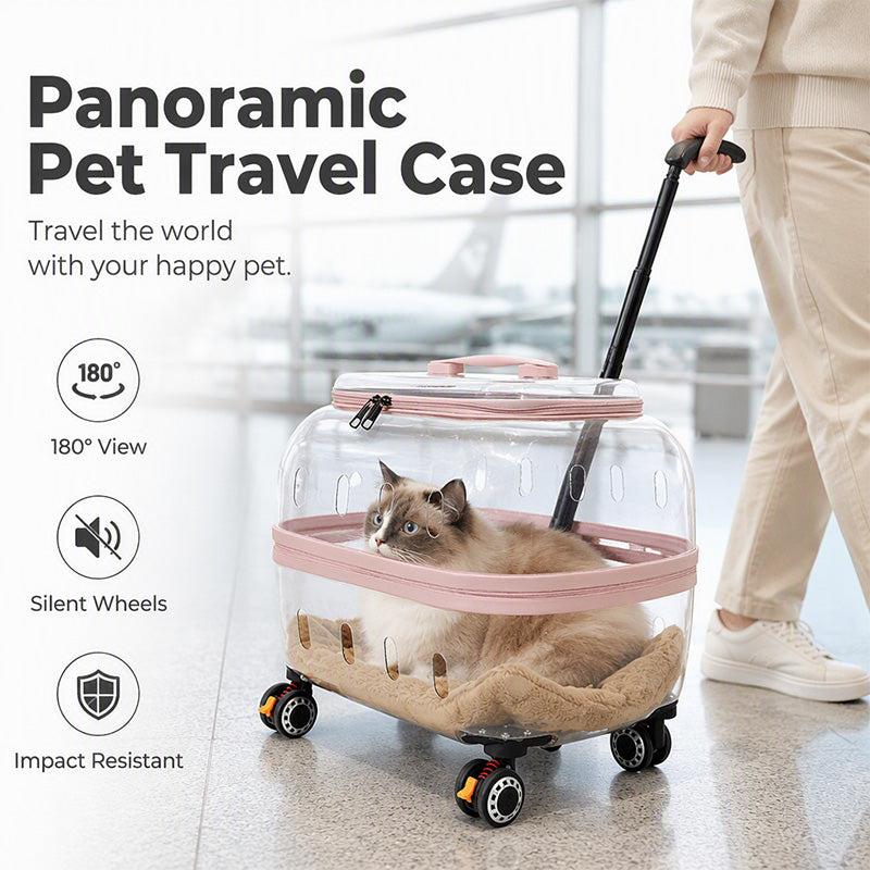 Breathable Pet Carrier with Wheels