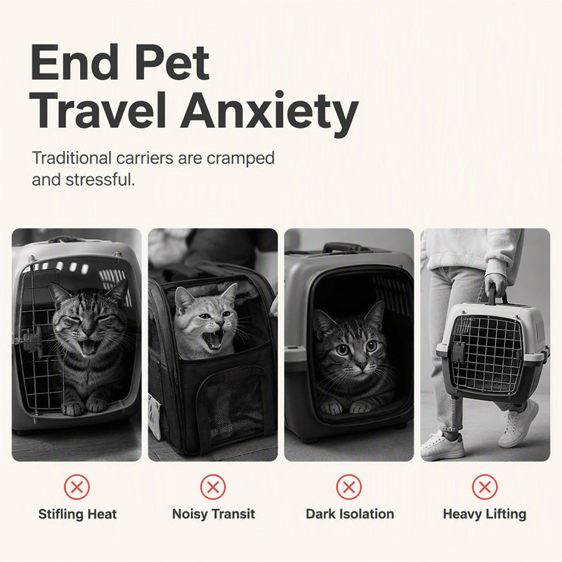 Breathable Pet Carrier with Wheels