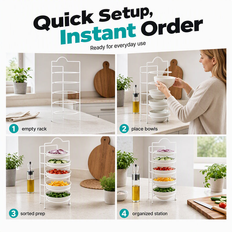 Küchen-Vorbereitungsregal mit Tablett-Organizer